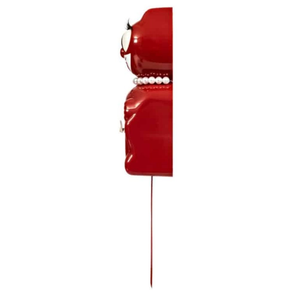 RETIRED LAST ONE! Space Cherry Red Lady Kit-Cat klock clock - Picture 4 of 6